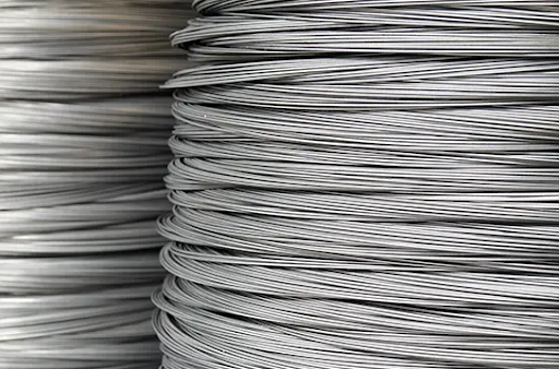 Two coils of round wire