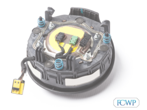 The inside of a car airbag system